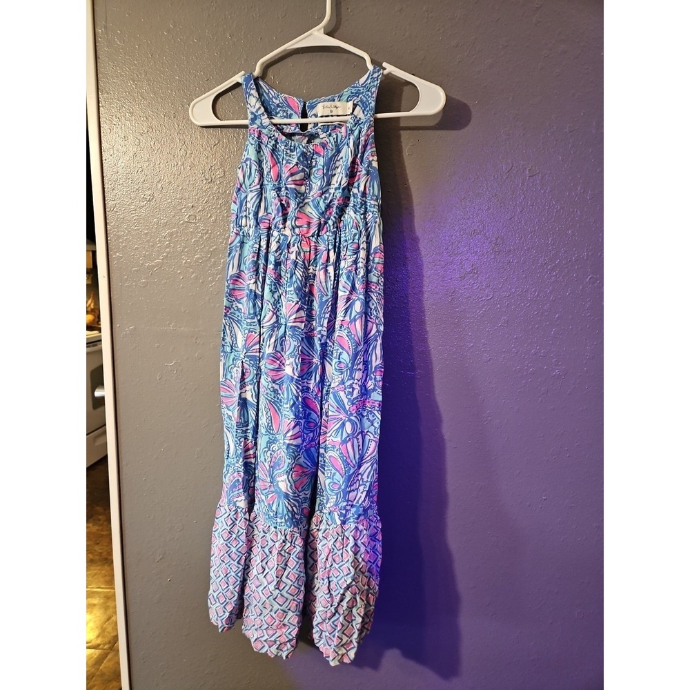 Lilly Pulitzer Dress 20Anniversary Collection size Small Youth Blue & Pink(A624
